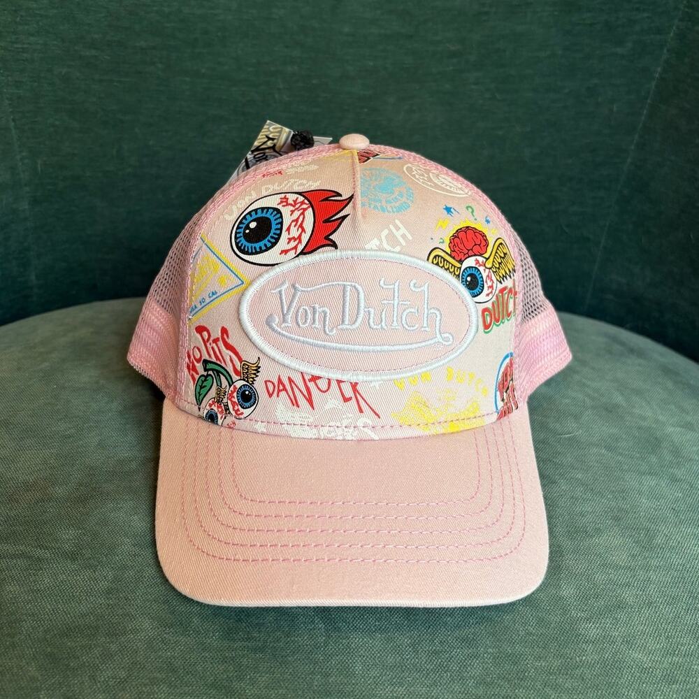 Fabulous Von Dutch Pink Trucker Hat - NWT Eyeball Logo!